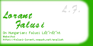 lorant falusi business card